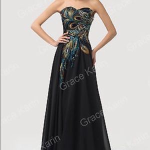 Peacock Evening Gown
